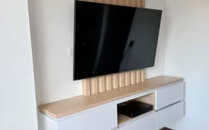 Mueble de tv para habitacin gavetas blancas mate