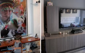 Remodelación de centro de entretenimiento antes y después 